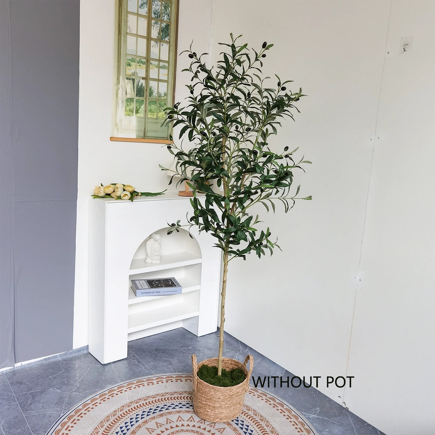 120-180CM Artificial Olive Tree Branch Without Pot Modern Minimalist Fake Plant for Home garden Living Room Balcony shops Decor